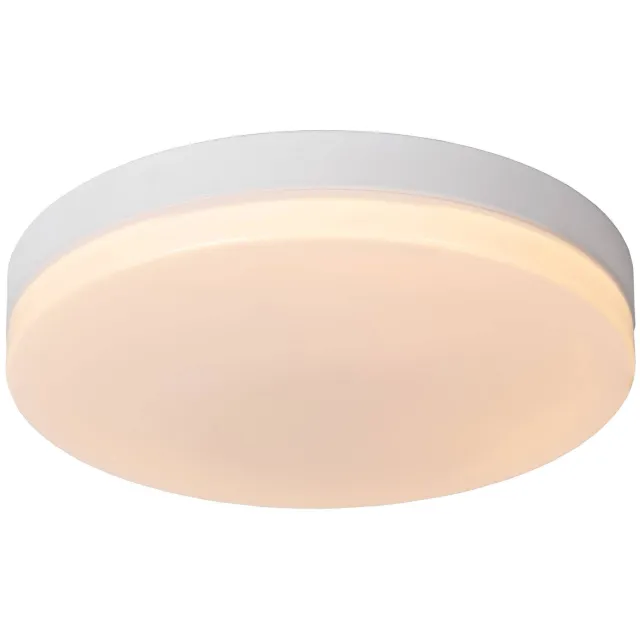 Lucide BISKIT - Plafonnière Badkamer - Ø40 cm - LED - 1x36W 2700K - IP44 - Beweging & dag/nacht sensor - Wit
