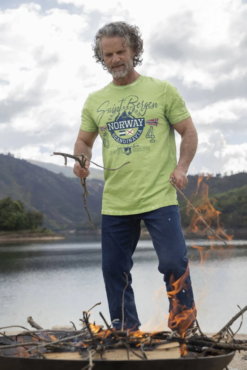 Jan Vanderstorm Helgo t-shirt olijf, foto 4