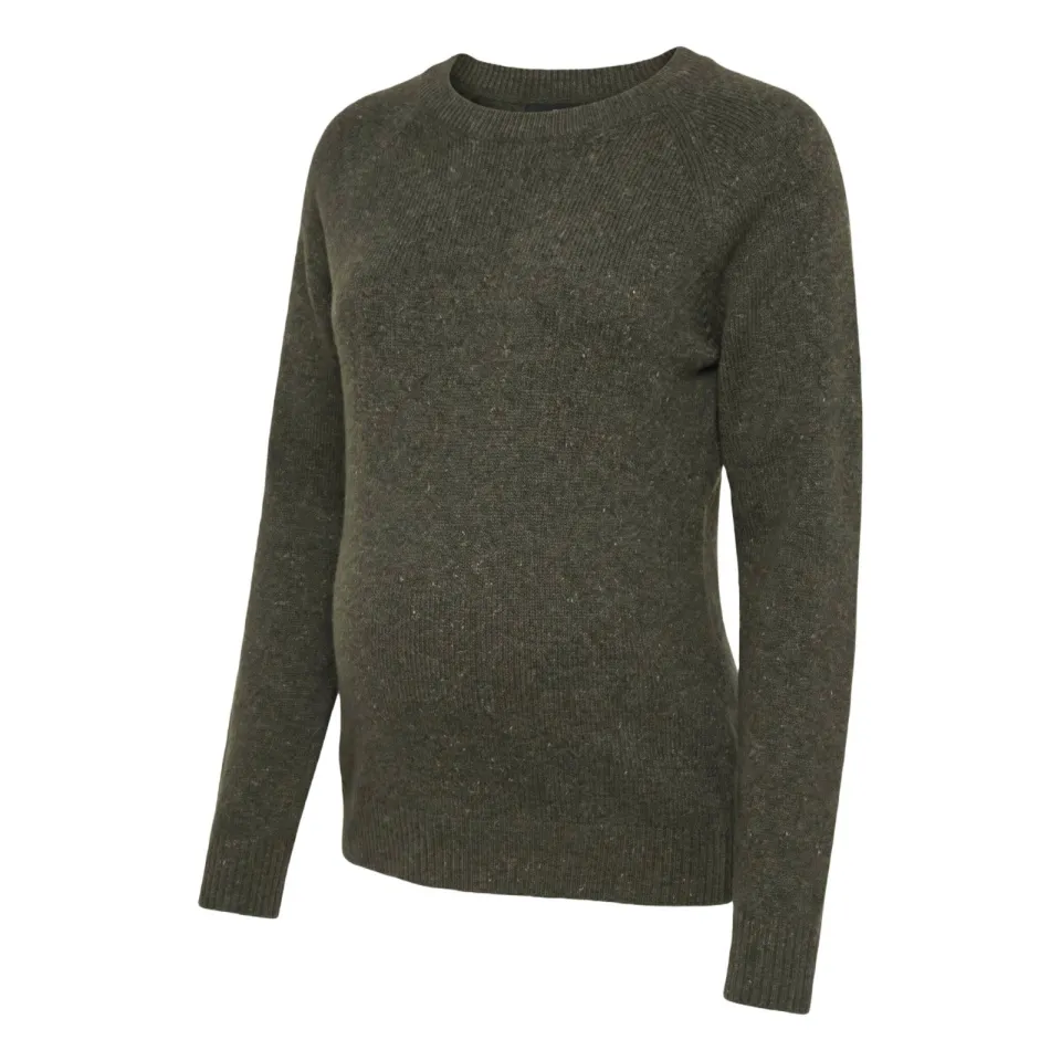 Vero Moda MATERNITY zwangerschaps trui gebreid donkergroen, foto 6