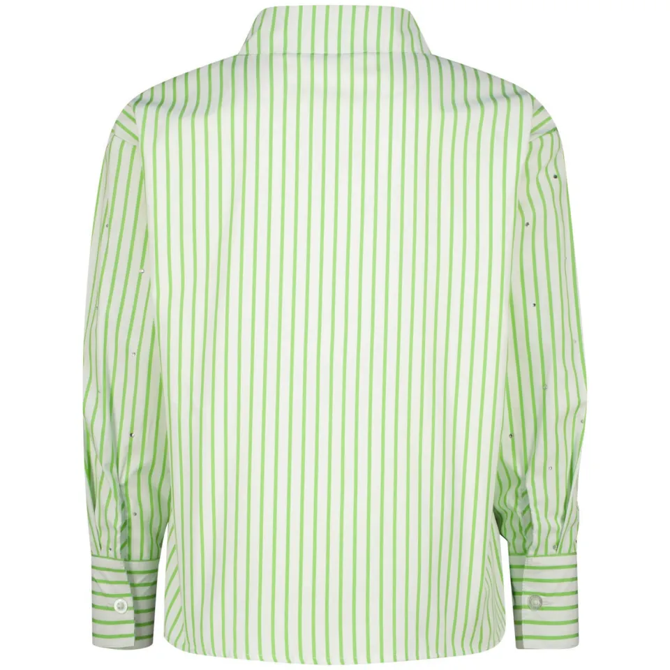 Raizzed gestreepte blouse groen, foto 3