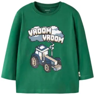 NAME IT MINI longsleeve met print groen
