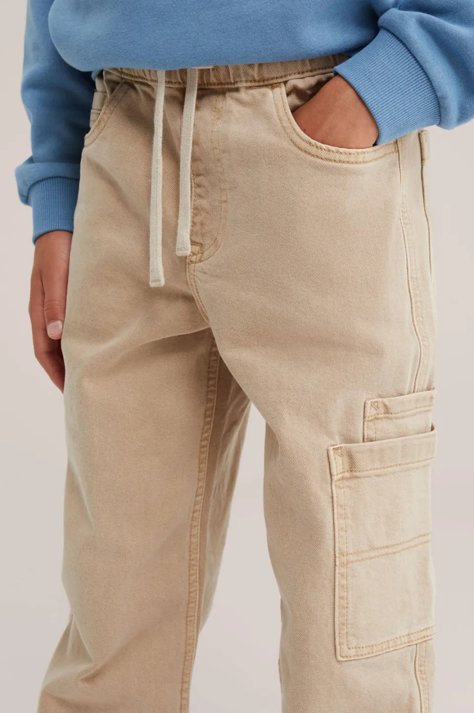 WE Fashion Blue Ridge casual broek zand, foto 5