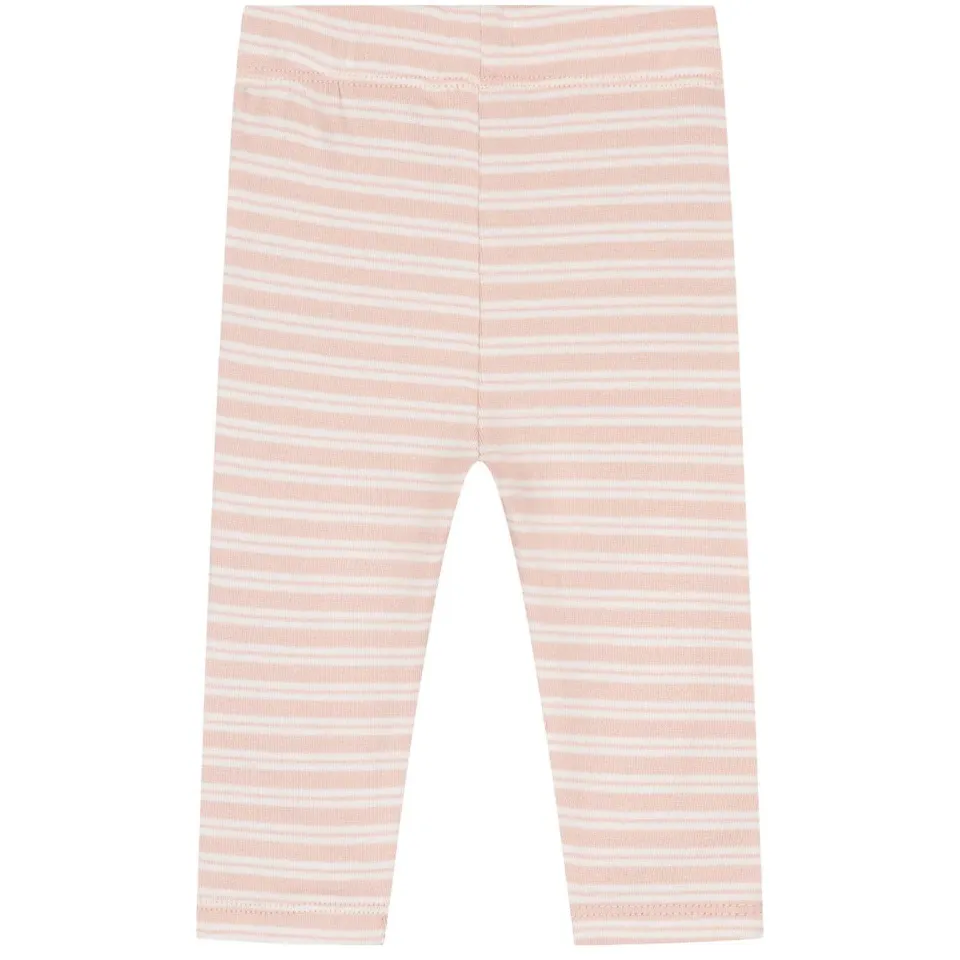Babyface katoenen gestreepte babybroek lichtroze
