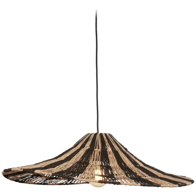 Good&Mojo Hanglamp 'Cuzco' Jute, 65cm, kleur Zwart/Naturel