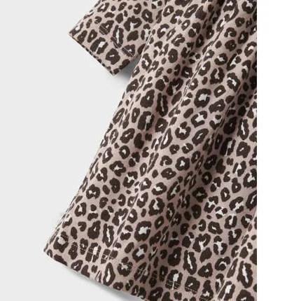 NAME IT MINI midi jurk panterprint oudroze, foto 2