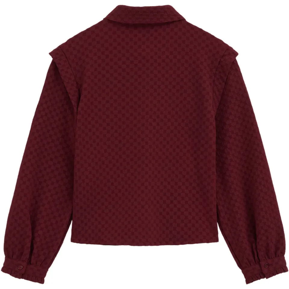 WE Fashion blouse donkerrood, foto 3