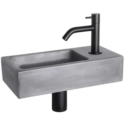 Differnz Fonteinset Mix&match Ravo Beton Gebogen Mat Zwart