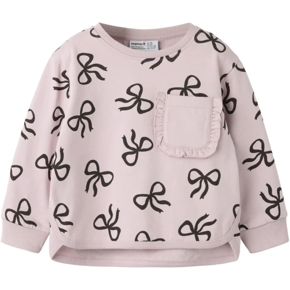 NAME IT MINI sweater met print - lichtroze, foto 3