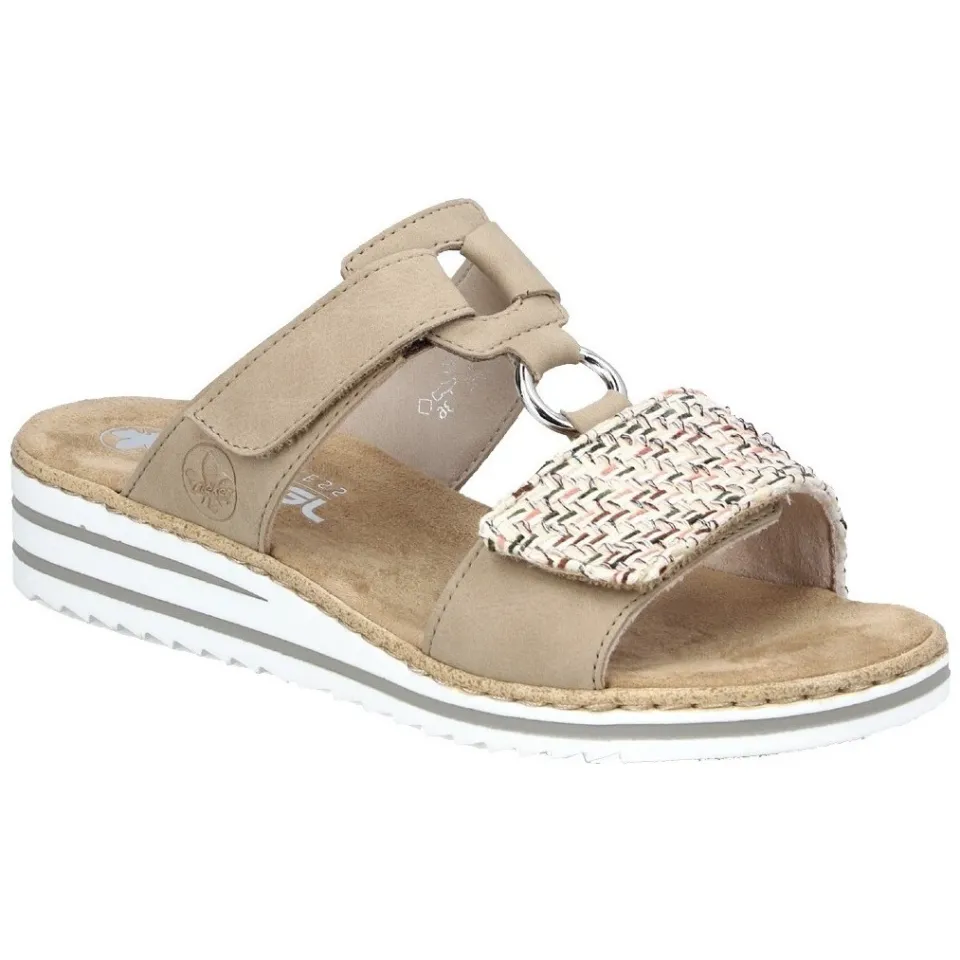 Rieker V06P9 slippers beige, foto 2