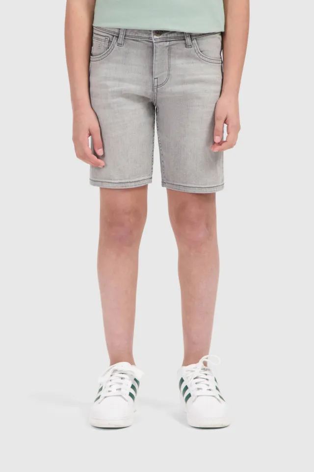 Ballin jeansshort lichtgrijs denim light grey, foto 4