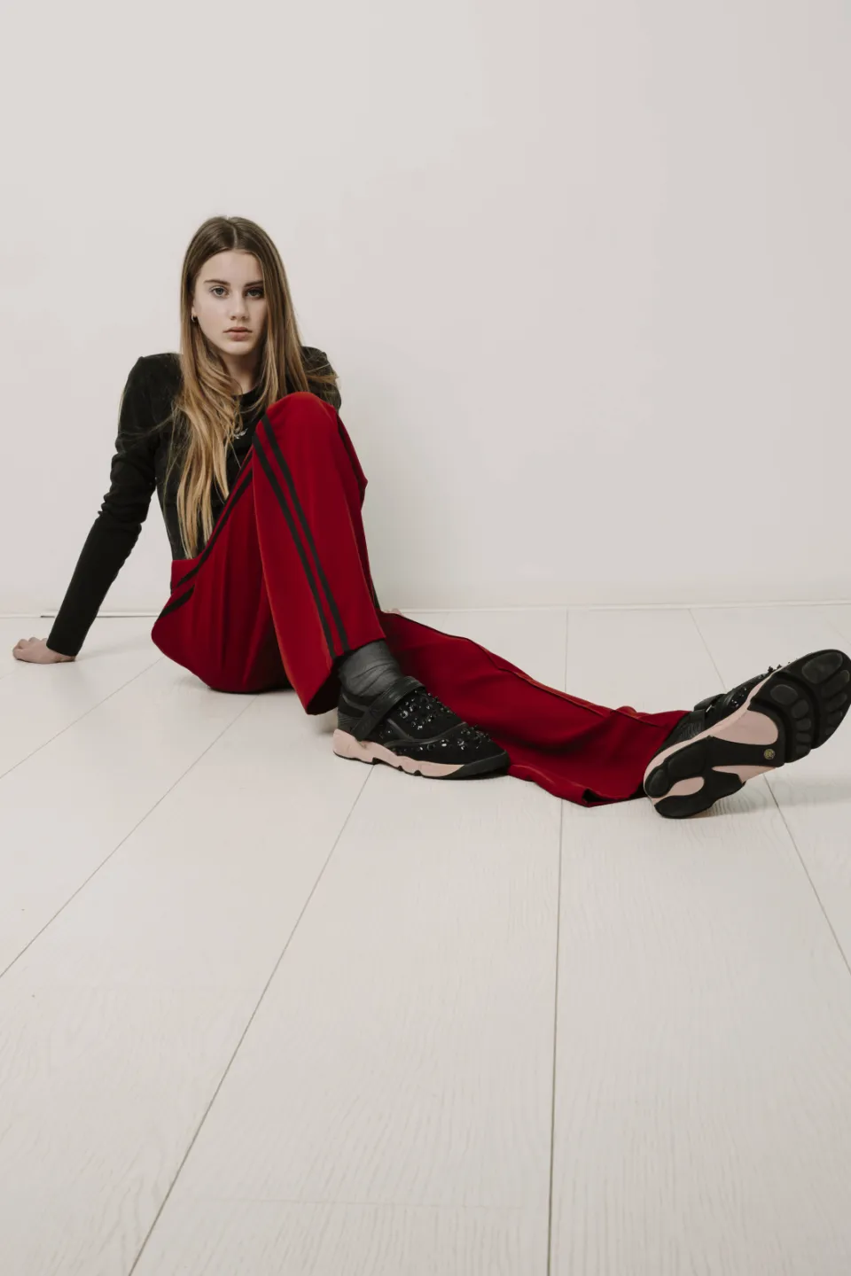 Frankie&Liberty Wonder Pants gestreepte joggingbroek rood, foto 5