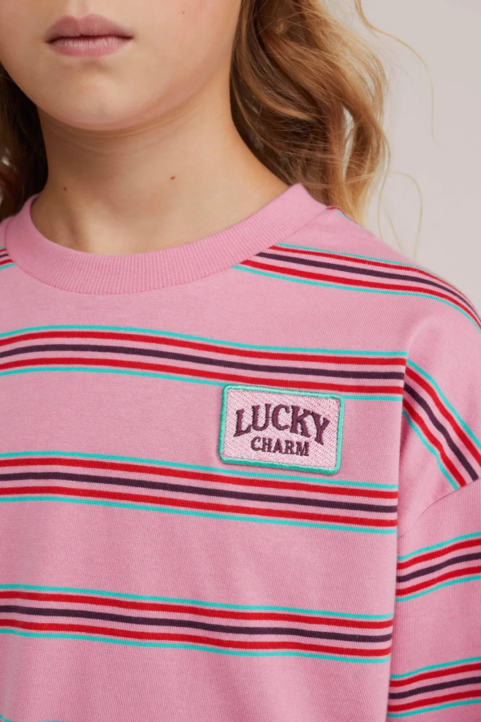 WE Fashion gestreepte longsleeve roze/rood, foto 6