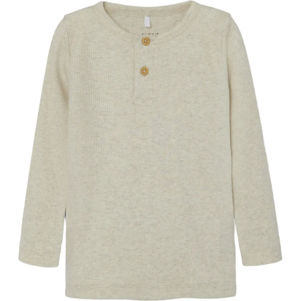 NAME IT MINI longsleeve NMMKAB beige melange, foto 3