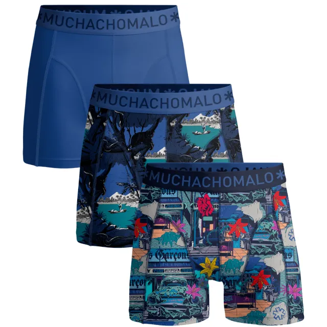 Muchachomalo Heren 3-pack Boxershorts Urbex Jungle Veelkleurig
