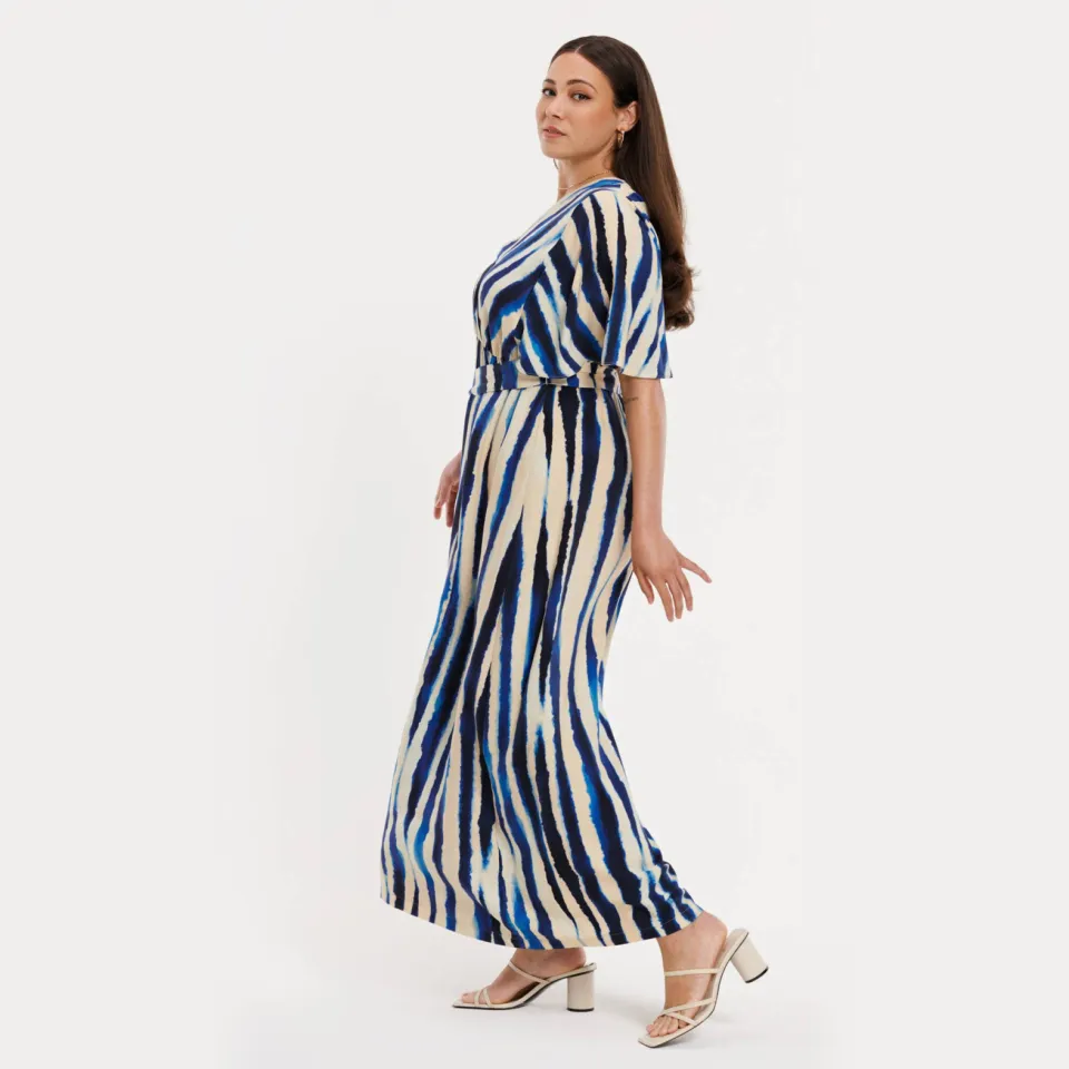 Yoek RIPPLES maxi-jurk blauw, foto 4