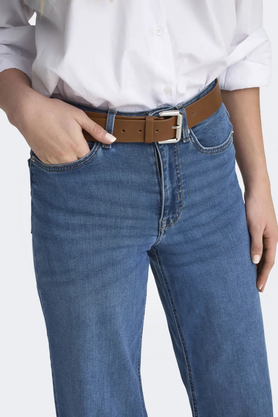 Only ONLMADISON high waist wide leg jeans blauw, foto 7