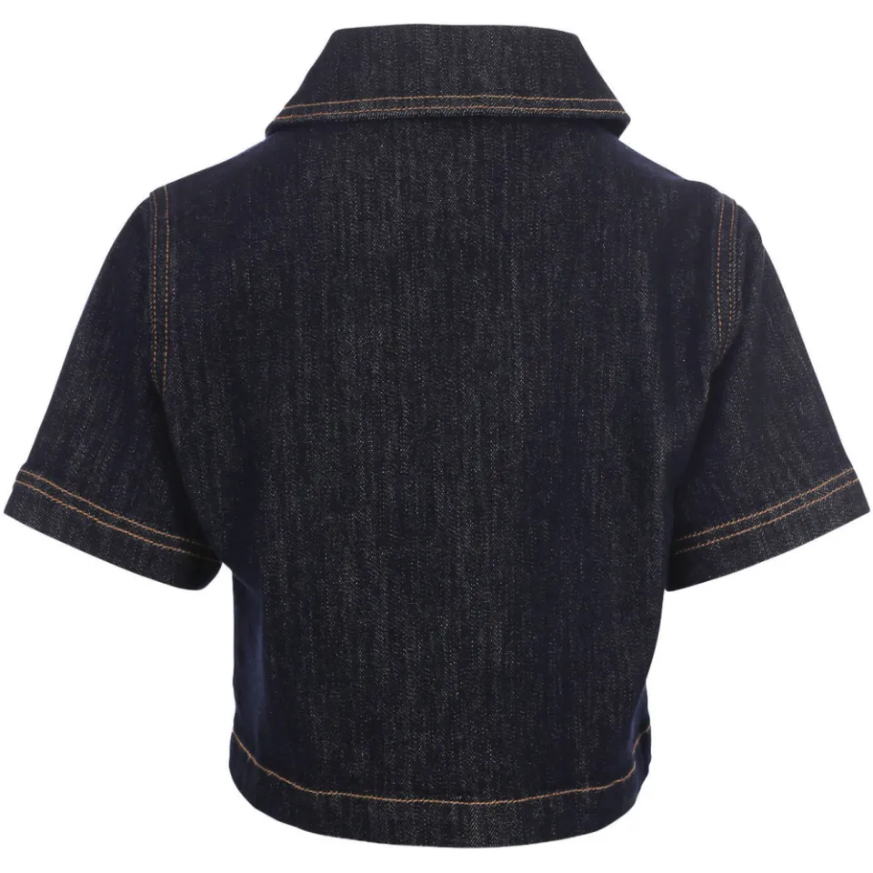 LOOXS 10sixteen denim blousetop donkerblauw, foto 4