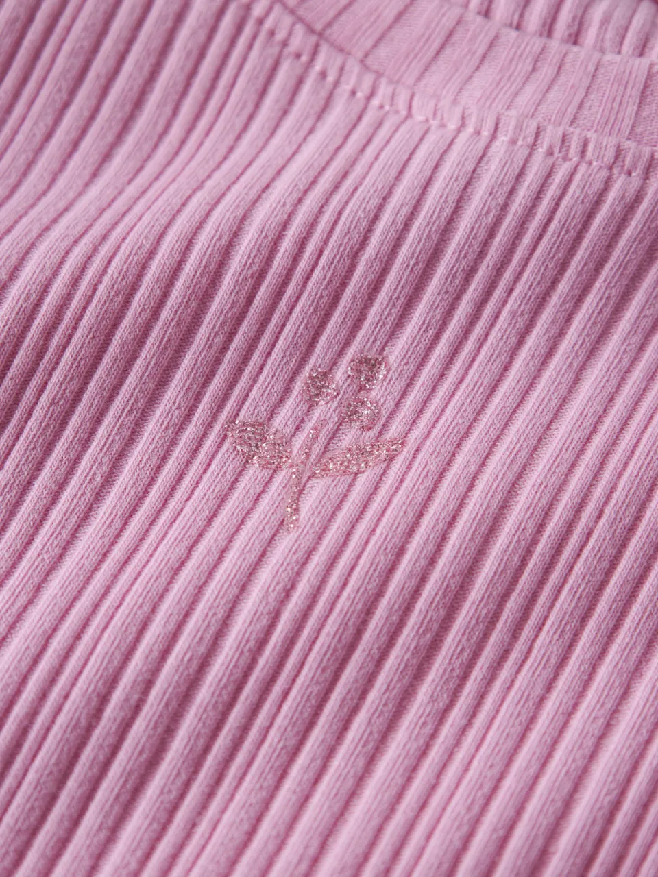 NAME IT MINI slim fit longsleeve met ruches roze, foto 4