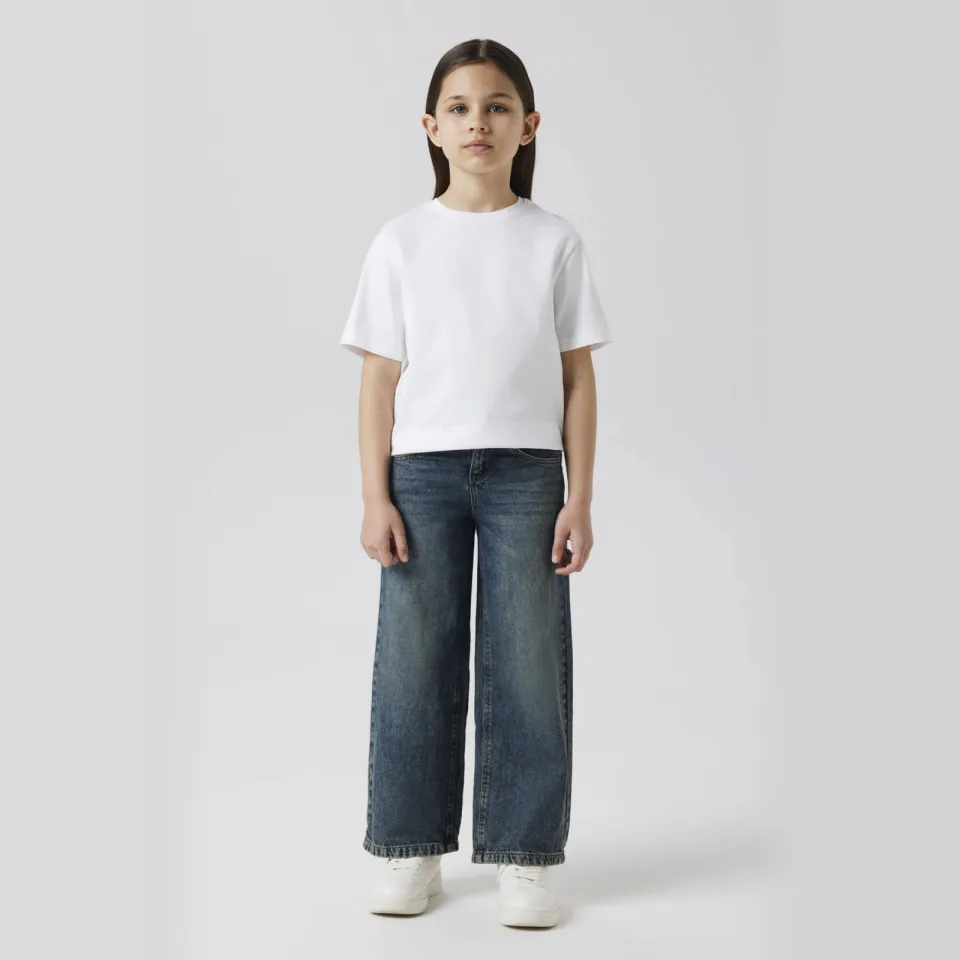NAME IT KIDS wide leg jeans vintage dark blue denim