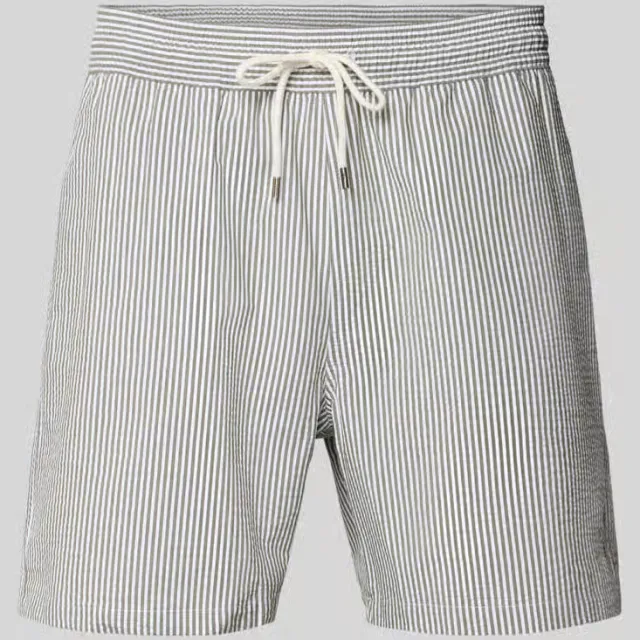 Polo Ralph Lauren Seersucker Traveler zwembroek Kaki