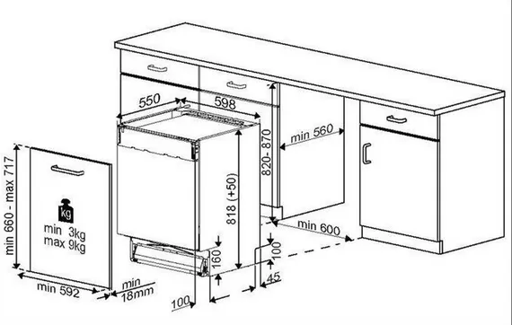 Beko BDIN38641Q inbouwvaatwasser wit, foto 3