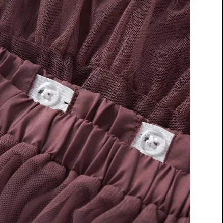 NAME IT MINI korte tule rok roodbruin, foto 4