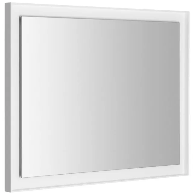 Sapho Badkamerspiegel Sapho Flut 90x70 cm LED-Verlichting Omlijsting Wit Wit glanzend
