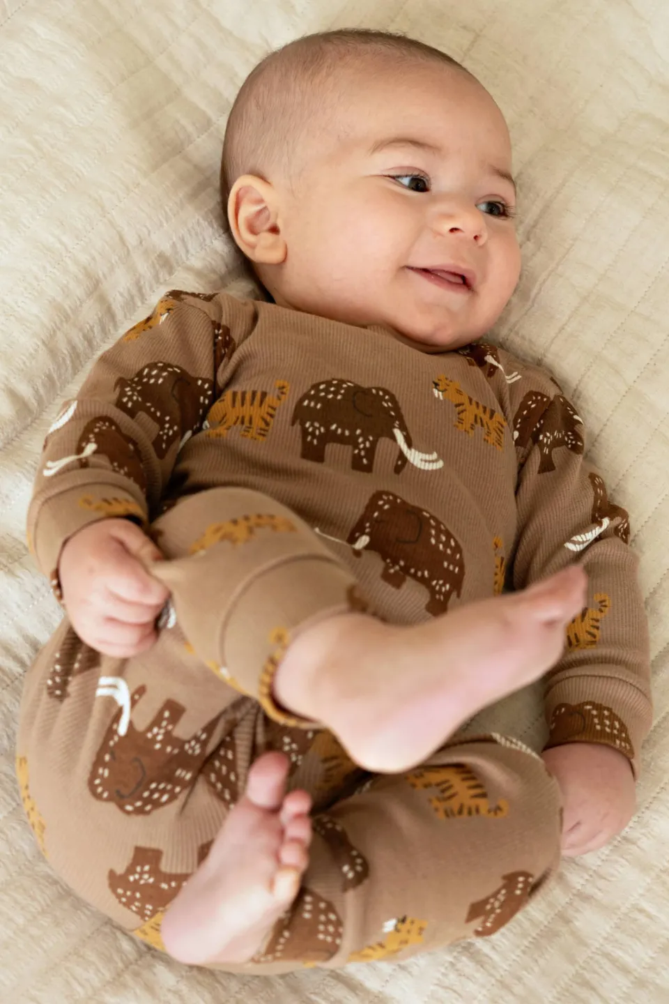 Feetje Milo Mammoth pyjama bruin, foto 7