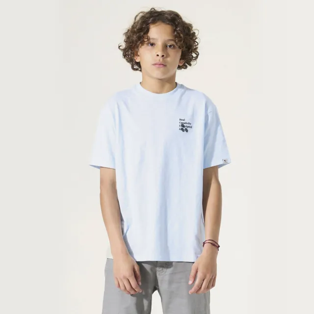 Garcia T-shirt met backprint lichtblauw