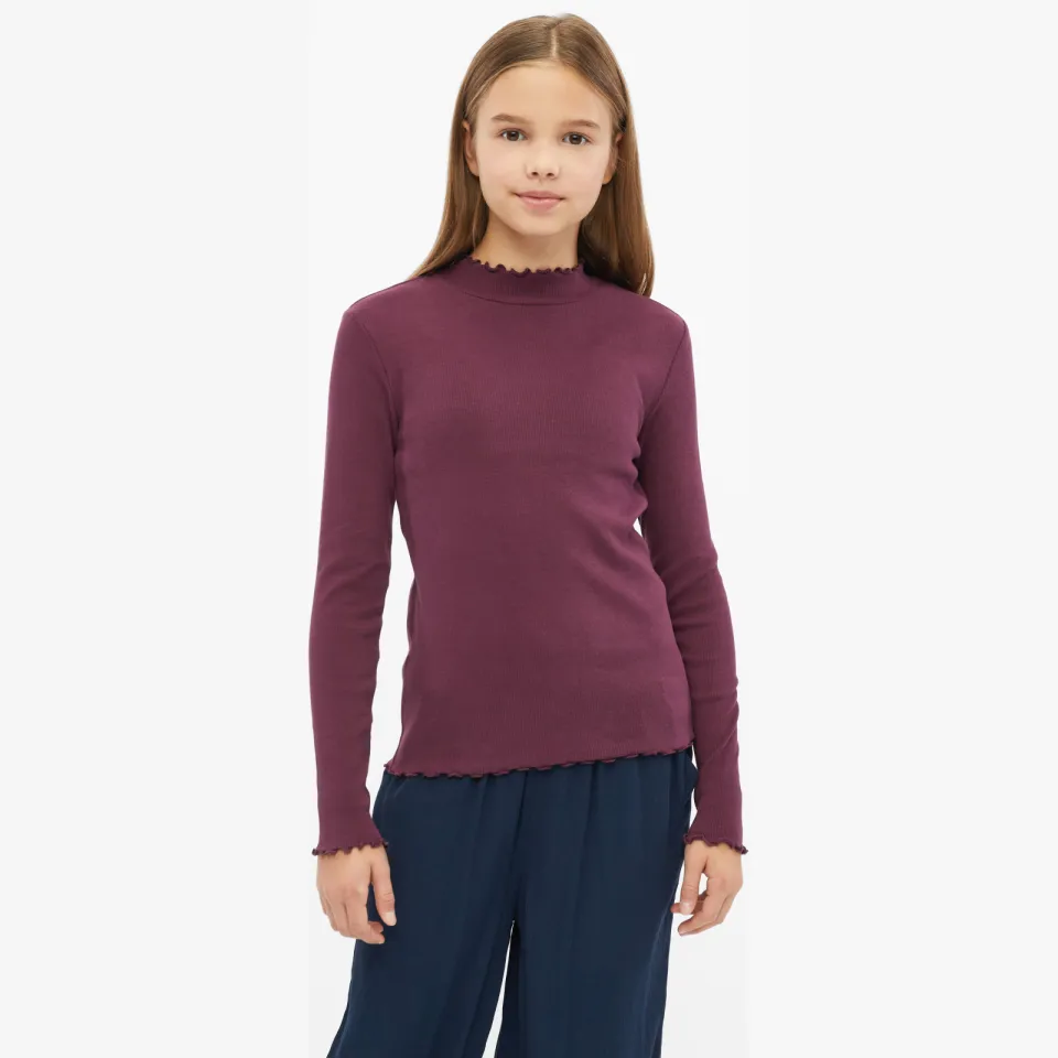 S.Oliver longsleeve met opstaande kraag bordeauxrood, foto 4