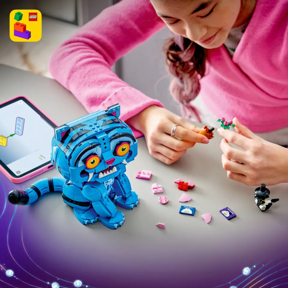 Lego KPop Demon Hunters Derpy Tiger en Sussie Bird Dieren Speelgoed - 72537, foto 6