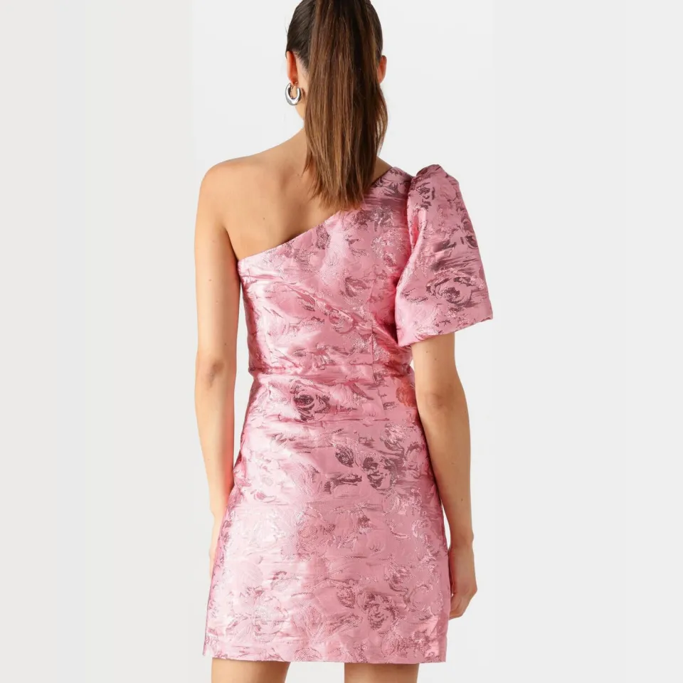 Freebird Dania Lurex minijurk roze, foto 3