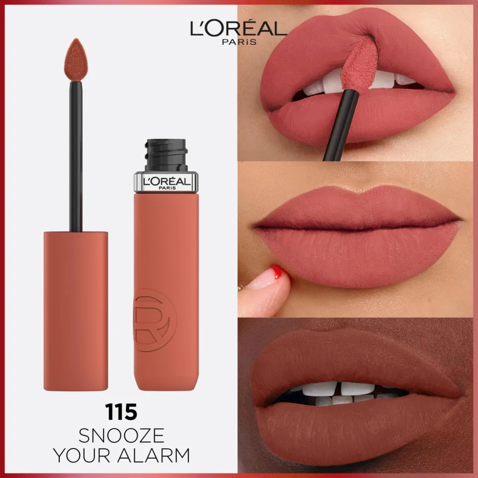 L'oréal Infaillible Matte Resistance lippenstift 115 Snooze Your Alarm rood, foto 4