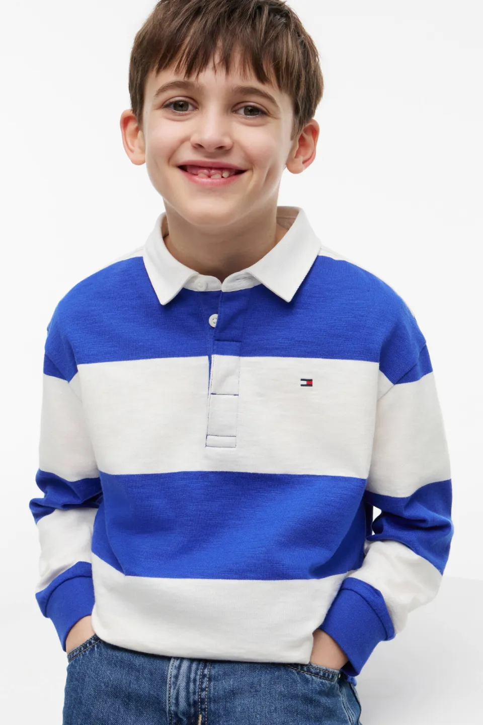 Tommy Hilfiger gestreepte polo - blauw, foto 3