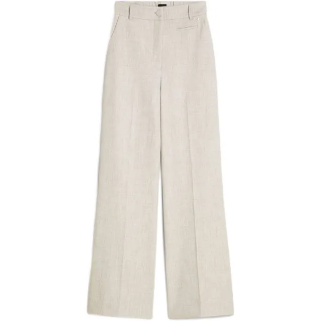 Josh-V Kate high waist wide leg broek grijs melange, foto 2