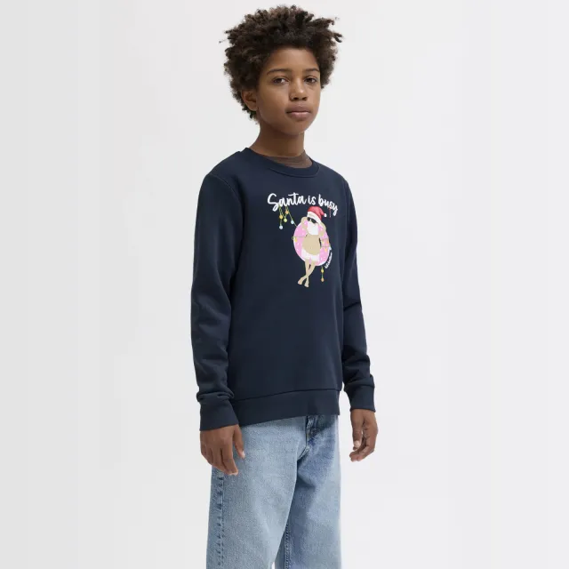 Jack & Jones JUNIOR kerstsweater donkerblauw