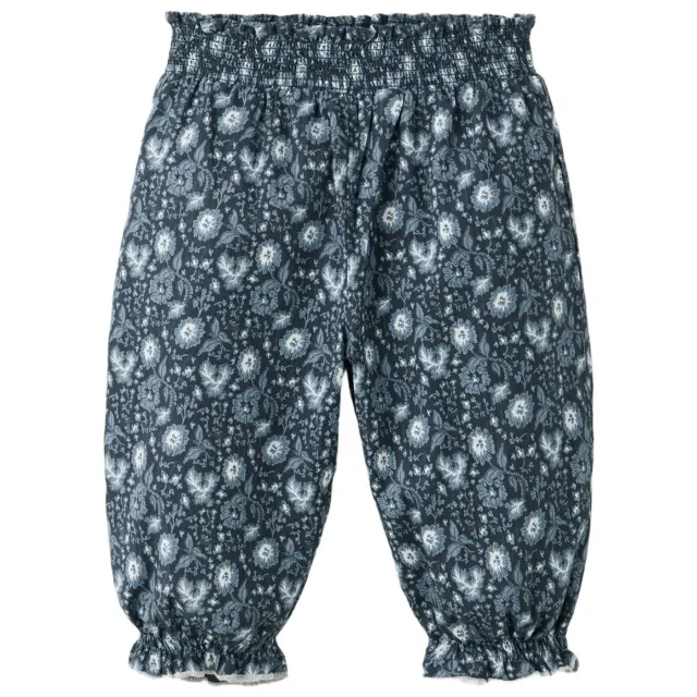 Mango Kids gebloemde ballonbroek donkerblauw, foto 2