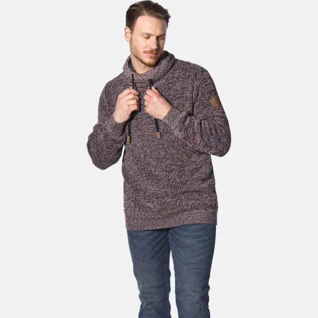 Jan Vanderstorm +FIT Collectie gebreide trui LARNO donkerrood