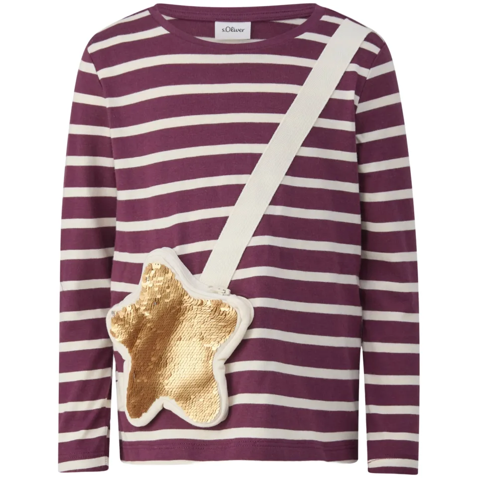 s.Oliver gestreept longsleeve paars, foto 2