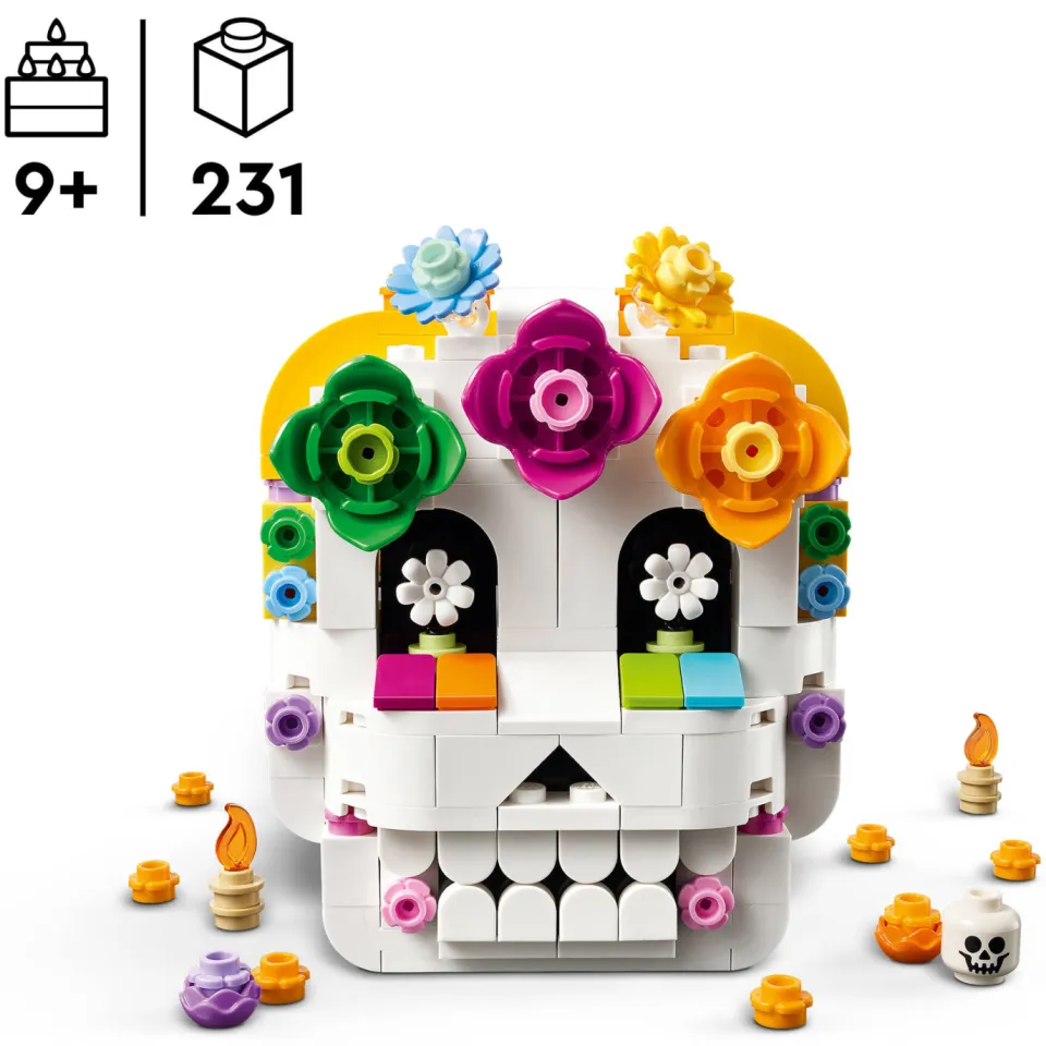 Lego Seasons and Occasions Altaar van de Doden Día de los Muertos Schedel Bouwpakket 40811, foto 5