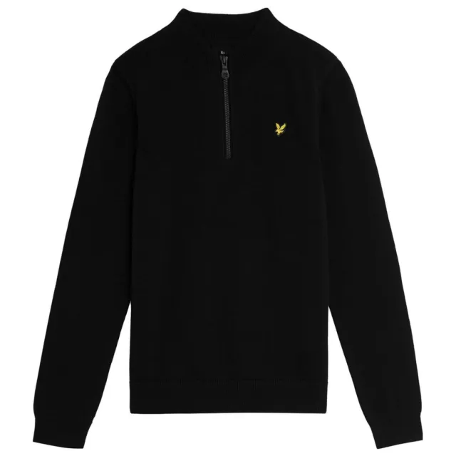 Lyle & Scott trui zwart fijn gebreid