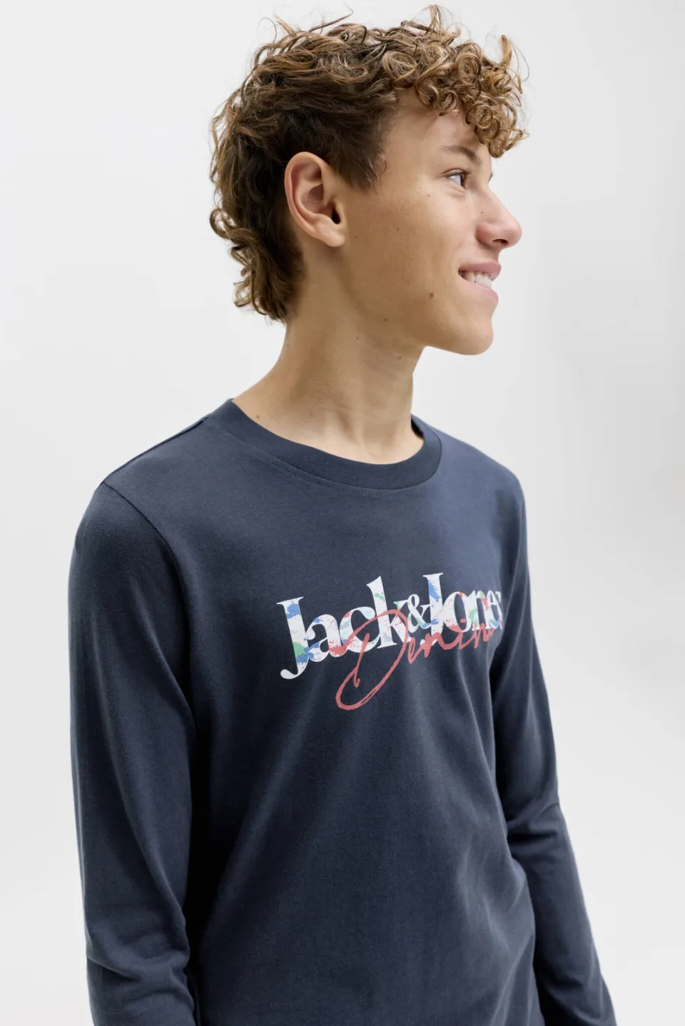 Jack & Jones Junior longsleeve met logo donkerblauw, foto 5