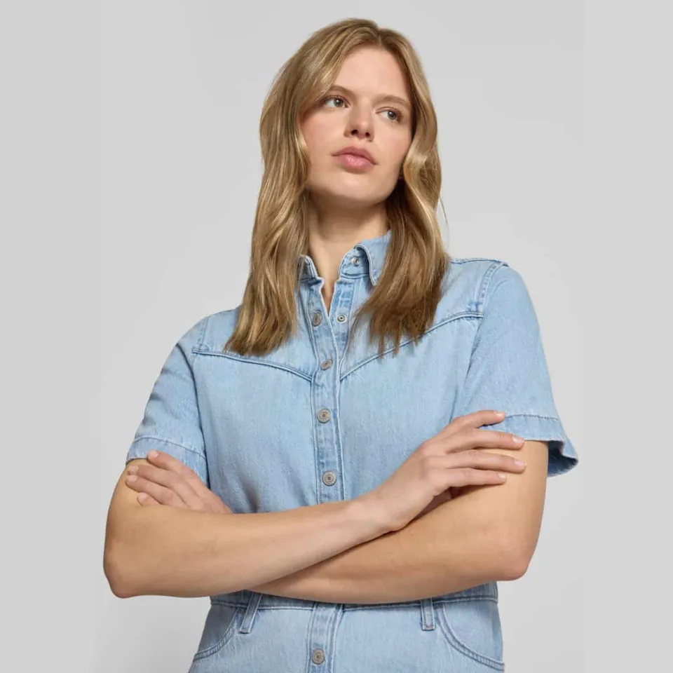 Levi's spijkerjurk light blue denim, foto 4