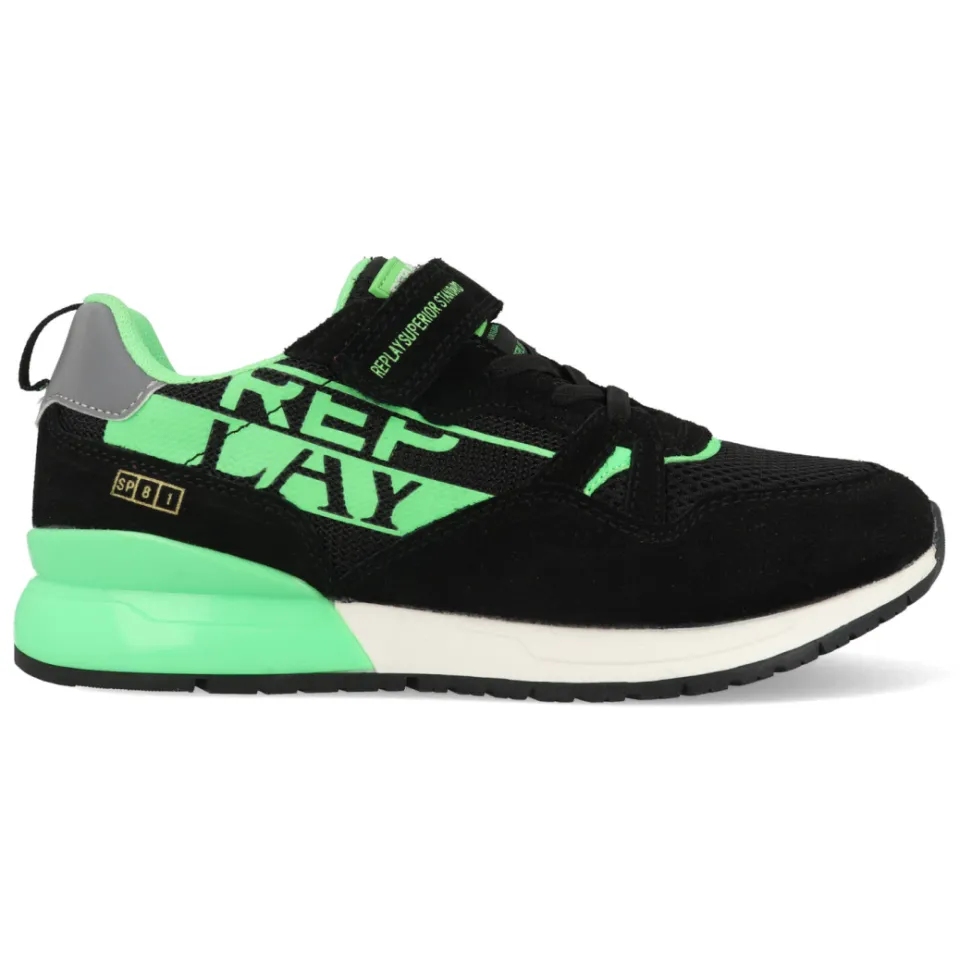 Replay Shoot JR sneakers zwart