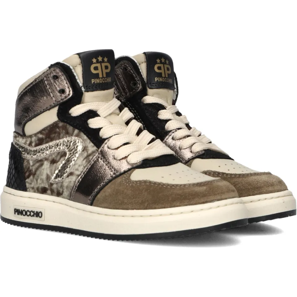 Pinocchio P1765 hoge sneakers taupe, foto 4