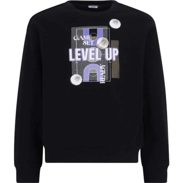 B.Nosy rechtvallende sweater met print - zwart