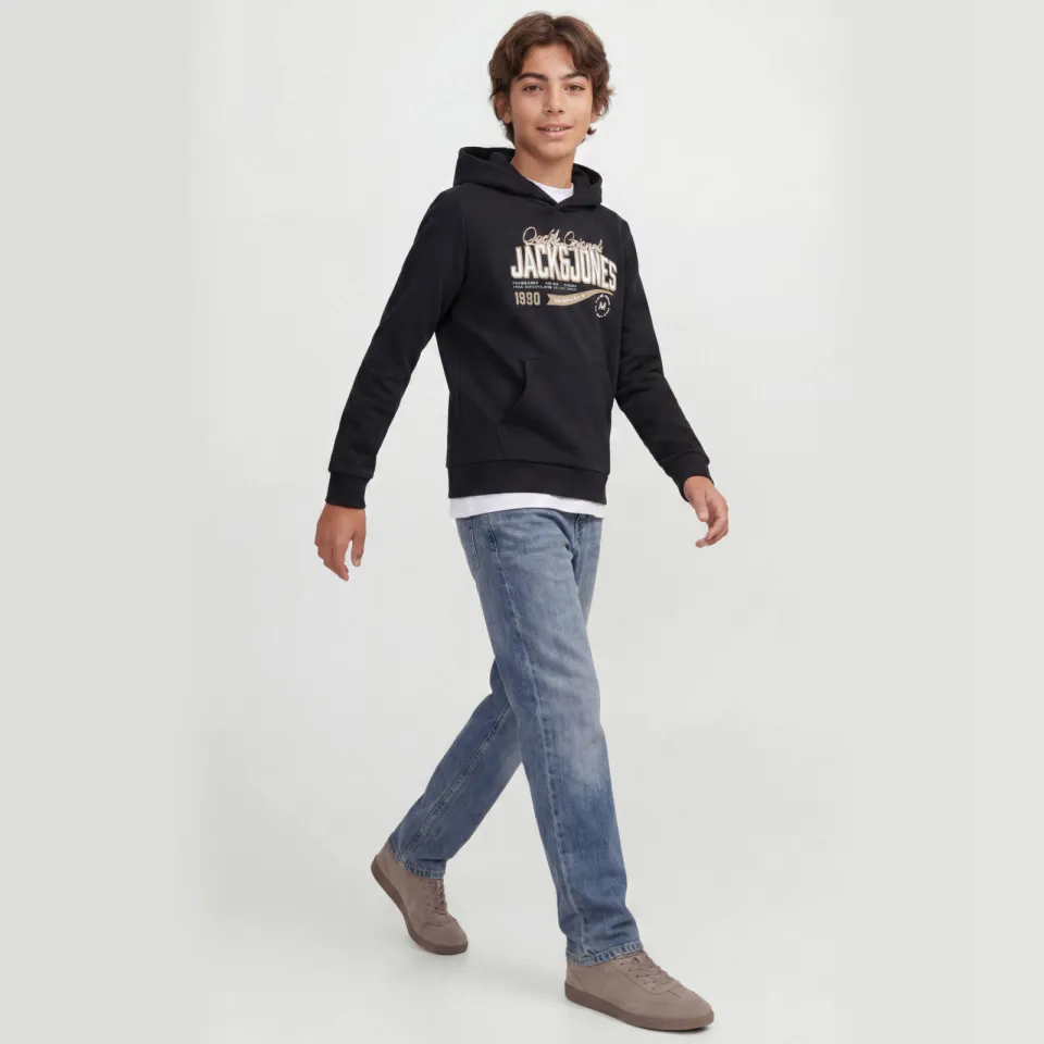 Jack & Jones JUNIOR hoodie met logo - zwart, foto 4