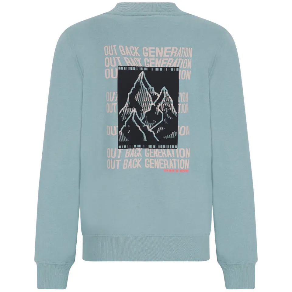 TYGO & vito NextGen sweater met backprint - lichtblauw, foto 3