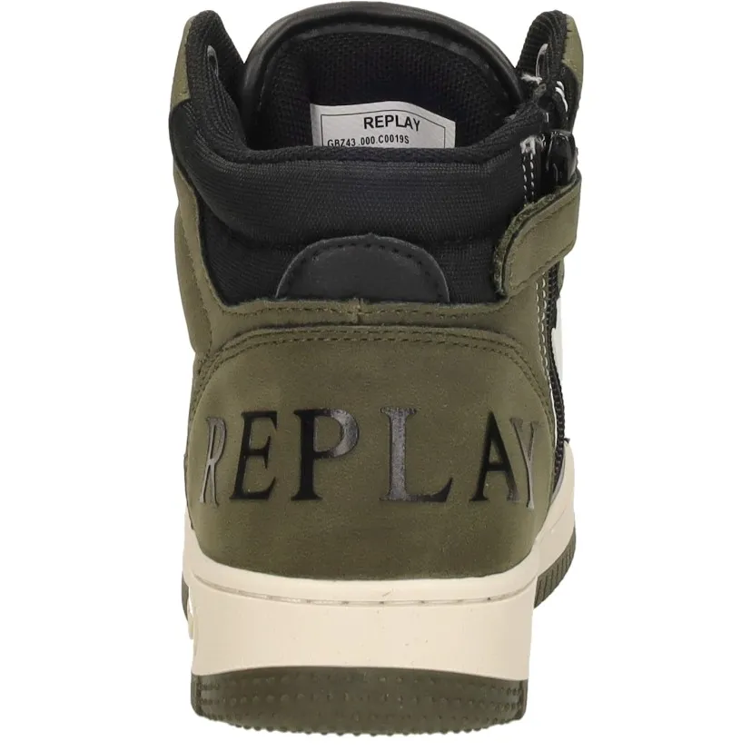 Replay Epic JR Mid Boy 4 hoge sneakers groen, foto 4