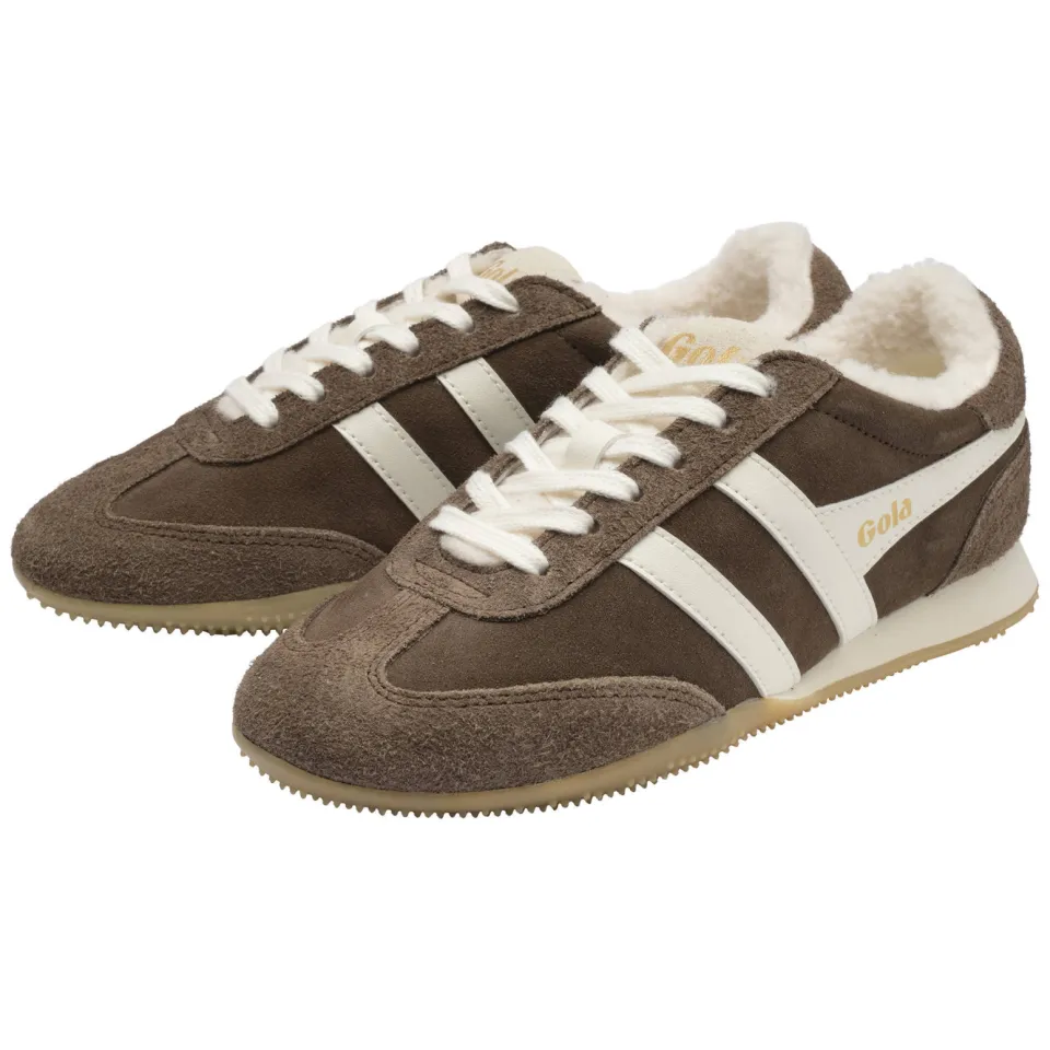 Gola Sprinter Summit leren sneakers - donkerbruin/wit, foto 2